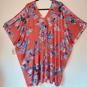 NWT JOSIE NATORI BARDOT SLINKY  Cocoon Sleeve  Sleep Shirt SZ XL